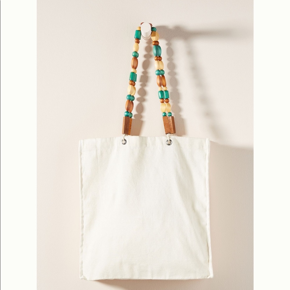 Anthropologie beaded tote bag